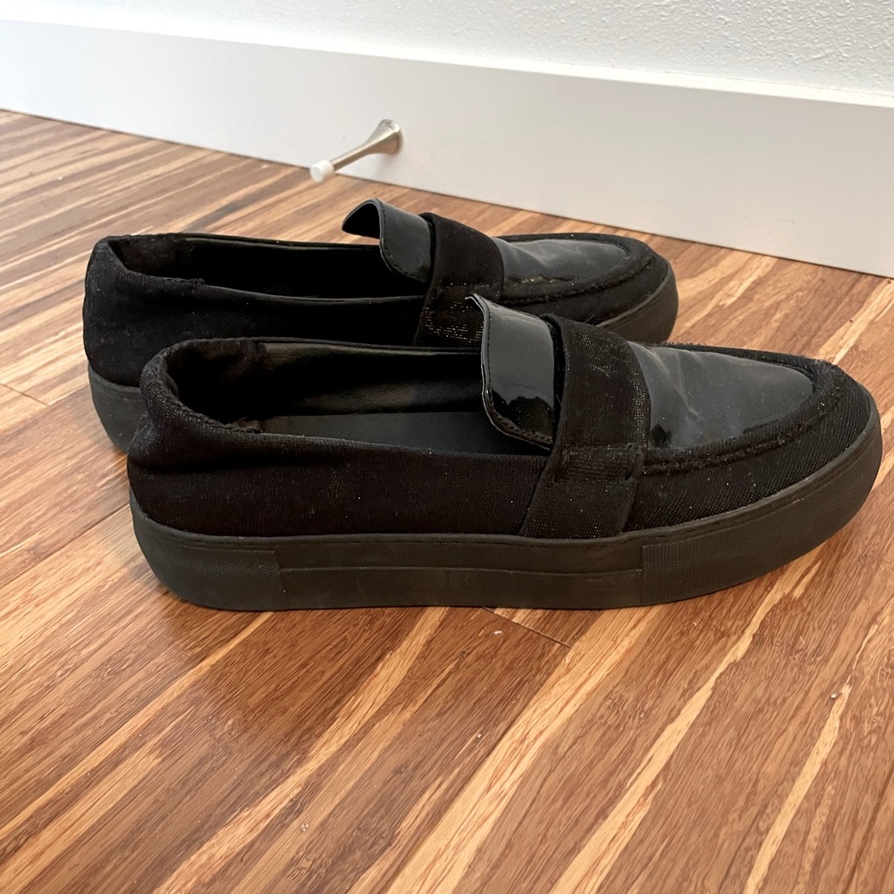 Black loafers